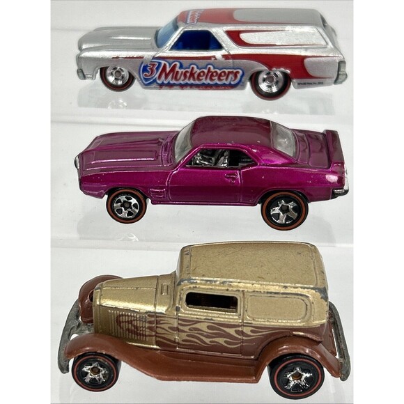 Hot Wheels Redline 1969 Pontiac Firebird ‘32 Ford Delivery Modern Chevelle - Picture 2 of 7